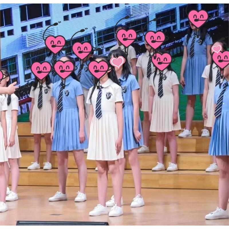 新款儿童合唱服演出服中学生小学生大合唱团男女童爱祖国朗诵服装