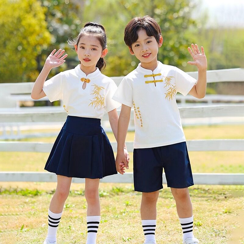 六一少儿演出服幼儿园园服合唱服装小学生班服国学风朗诵合唱服装