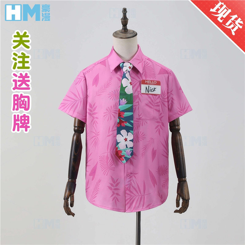 狐狸尼克花狐二次元男动漫尼克衬衫儿童coscosplay套装服成人