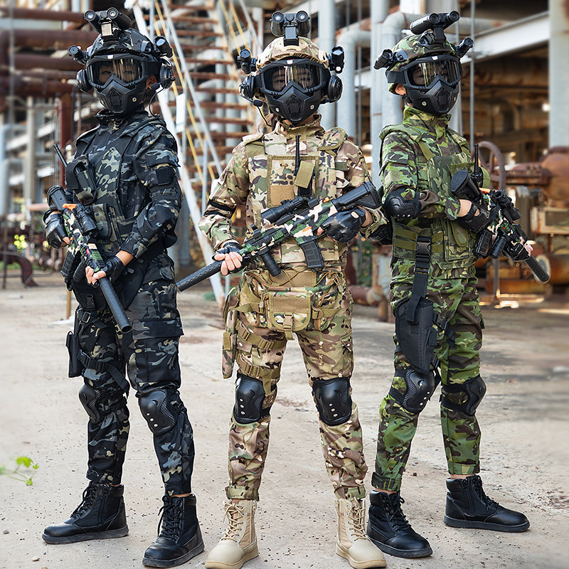 儿童迷彩服特种兵套装男儿童小学生军训表演服春秋款户外装备全套