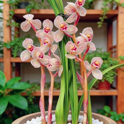 花苞花苗春兰内外阳台盆栽花卉带