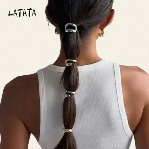 latata欧美简约百搭马尾扣发夹