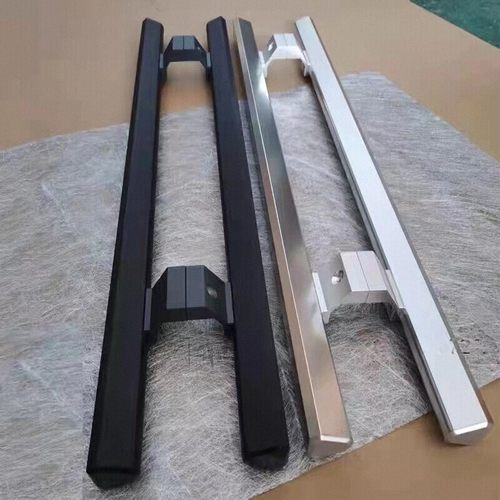 铝合金不锈钢黑色拉丝有框玻璃门