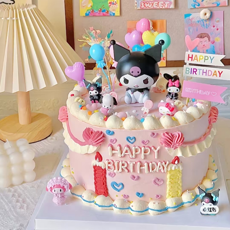 库洛米蛋糕装饰摆件装扮