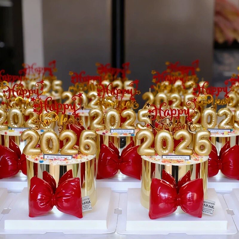 2026新年快乐跨年蛋糕装饰摆件除夕气球数字蜡烛蝴蝶结装扮插件,节庆用品/礼品,节日装扮用品,淘宝优惠券,粉丝福利购,淘宝优惠卷