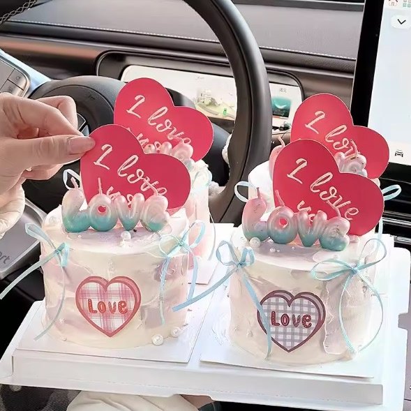 214情人节蛋糕装饰I Love you爱心插牌情侣表白渐变love蜡烛插件,节庆用品/礼品,节日装扮用品,淘宝优惠券,粉丝福利购,淘宝优惠卷
