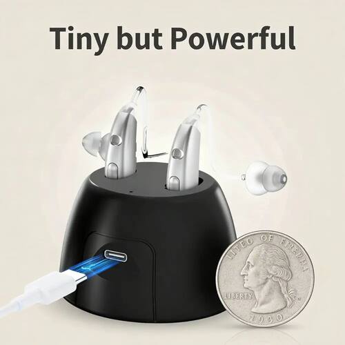 Rechargeable BTE Hearing Aids 220MS Noise Cancelling for Sev