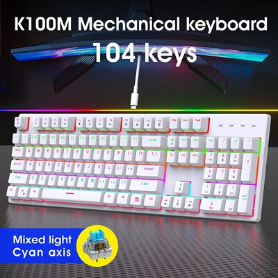 Wired Gaming Keyboard Cool Light Backlit Waterproof Gaming K
