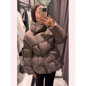 Coat Stand Single Solid Collar Belt Breasted Women Lace