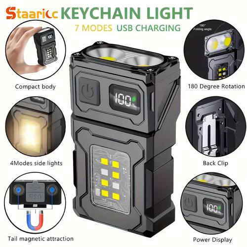 Super Bright Mini LED Flashlight USB Rechargeable Portable C