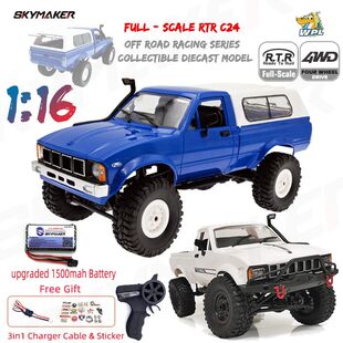 WPL C24-1 Full Scale RC Car 6 2.4G 4WD Rock Crawler Electric