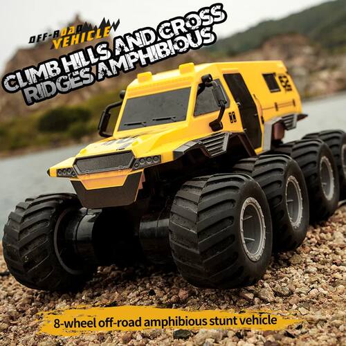 ? JJRC Q137 8x8 2.4G Remote Control Car 8wd Off-road Amphibi