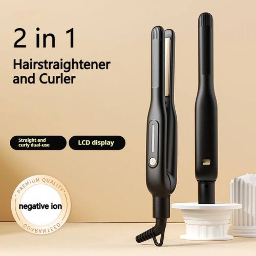 Men's Hair Straightener Curling Iron Dual Use - 13mm Narrow