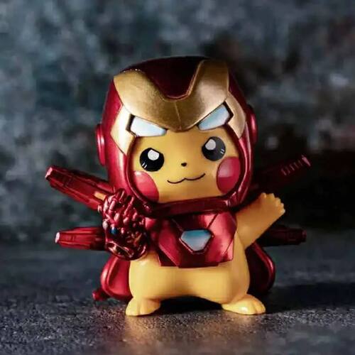 Cos Iron Man Anime Character Cute Pikachu Action Figures Des