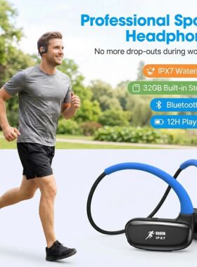 2026 New IPX7 Waterproof Wireless Bluetooth Sport Earphones