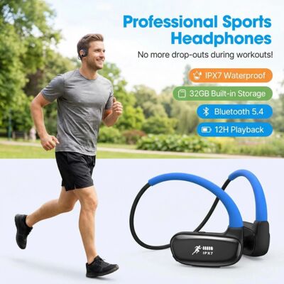2026 New IPX7 Waterproof Wireless Bluetooth Sport Earphones