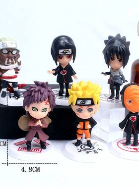 6 Pcs/Lot Q Version NARUTO Sasuke Gaara Uchiha Madara Figure