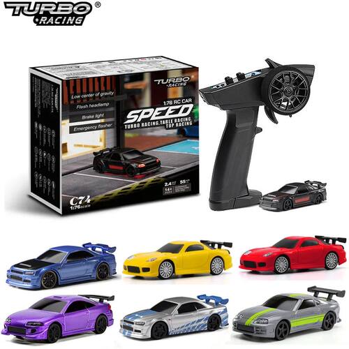 Turbo Racing 1:76 C64 C73 C72 C74 Drift RC Car With Gyro Rad