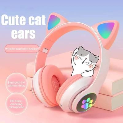 P91H Wireless Headphones Cat Ears Bluetooth Earphones Stereo