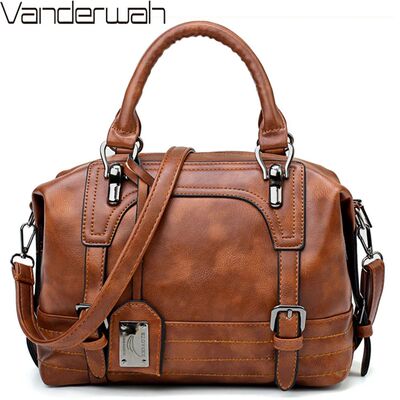 Vintage Belts Luxury Handbags for Women Leather Shoulder Bag