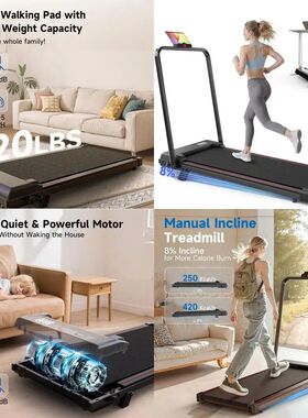 12-Level Incline Walking Pad readmill, 3.0HP Quiet, 350 lbs