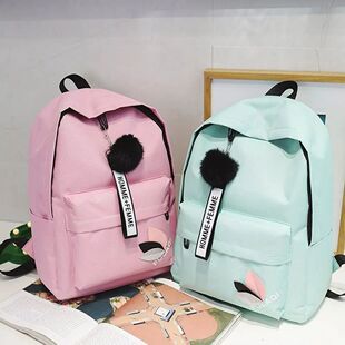 Printed Leaves Backpack Large Capacity Rucksack Zipper Porta