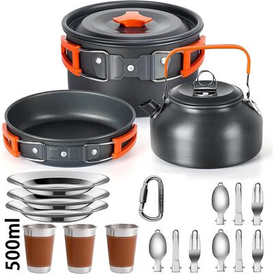 Camping Cooking Set Outdoor Aluminum Lightweight Equipment C
