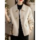 Solid Winter Short for Elegant Autumn Coats Woman Warm