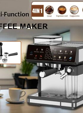220V Semi-automatic Italian Coffee Machine With Grinding Fun