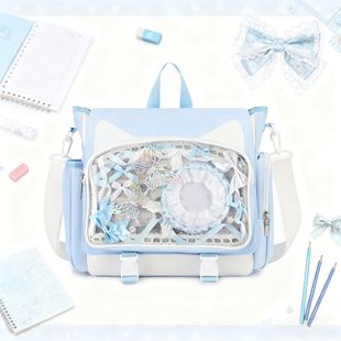 TINYAT Y2K Ita Bag Girl School Backpack Waterproof Transpare