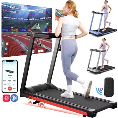 3.5HP Foldable readmill 350lbs Adjustable 6% Incline Walking