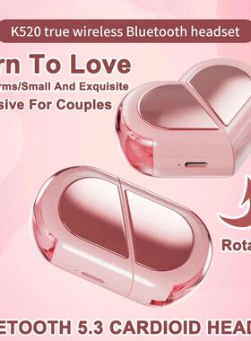 K520 Wireless Earbuds Stereo Earphones With Rotatable Love H