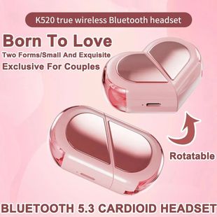 K520 Wireless Earbuds Stereo Earphones With Rotatable Love H