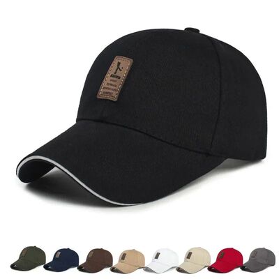Summer Women Men Structured Baseball Cap Solid Cotton Adjust