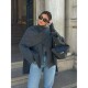 Coat Female Winter Autumn Long New Solid Knitted Cape Sleeve