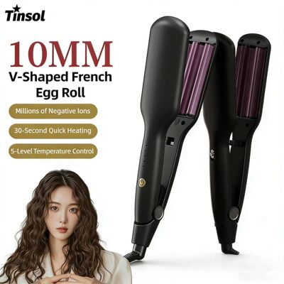 TINSOL 10mm Wave Curling Iron V-Shaped Wool Curling Iron Rap