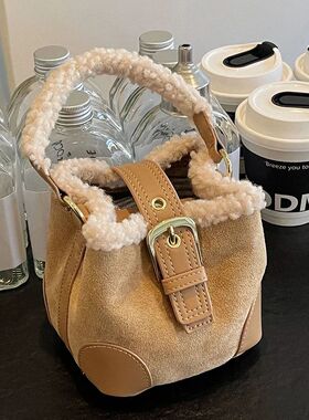 Women's Bags Bucket Shoulder Handbag Autumn Winter Vintage V