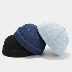 Solid Thicken Knitted Four Warm Denim Hat Skulli Seasons