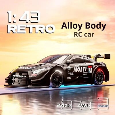 Alloy Rc Drift Remote Control Car 1:43 Scale 4wd Retro Alloy