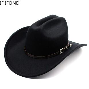Vintage Western Cowboy Hat For Men's Gentleman Lady Jazz Cow