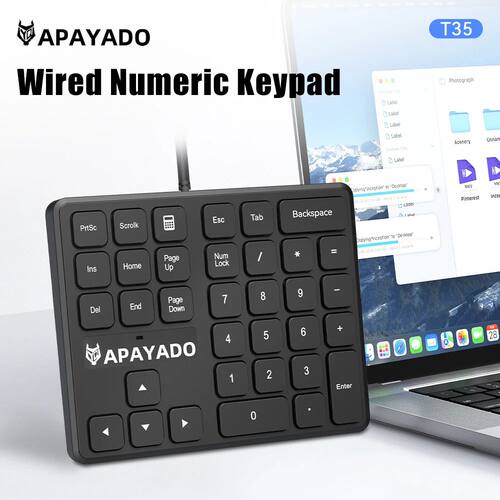 Mini Ultra-thin USB Wired Numeric Keypad Silent Membrane Num