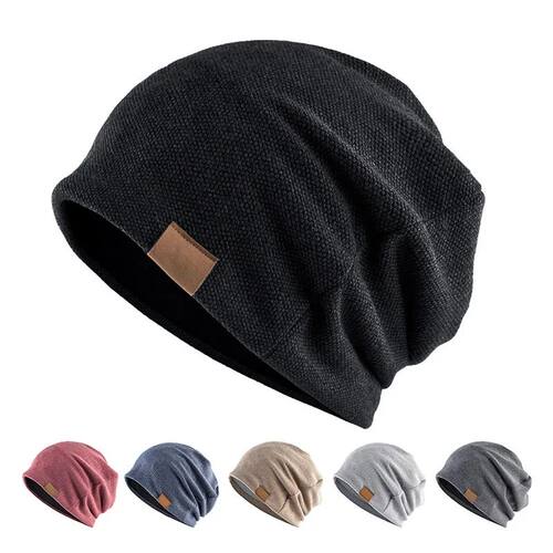 Fashion Solid Color Autumn Spring Warm Beanies Hat Men Women