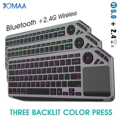 Bluetooth Wireless Keyboard with Touchpad 7-Colors Backlit 2