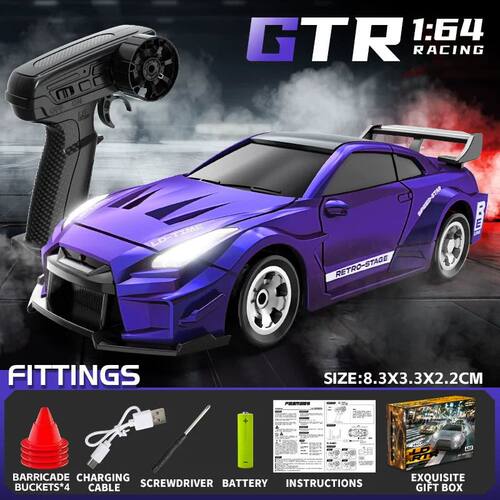 Mini 1:64 4WD RC Drift Car 15KM/H High Speed RC Off-Road Rac