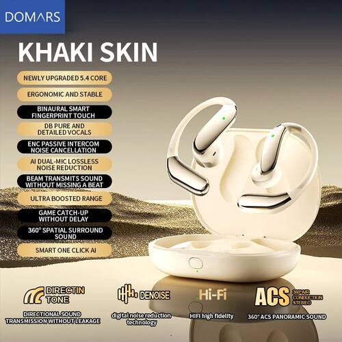 Domars AI Translator Bluetooth 5.4 Earphones Waterproof Wire