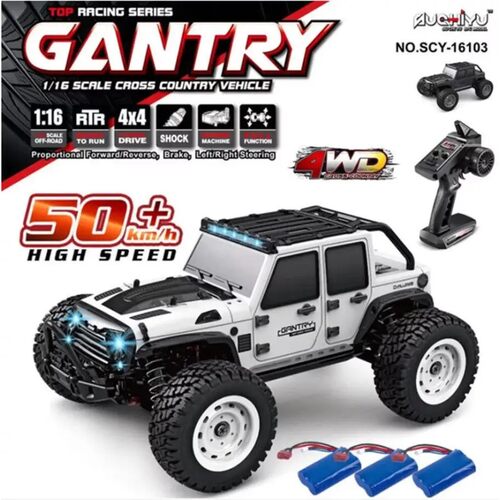 parkten RC Cars 2.4G 50 KM/H High Speed Racing With LED 4WD