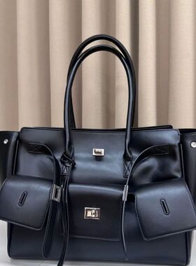 Luxury High Quality Tote Bag Brand Texture Lock Wing Bag Sol