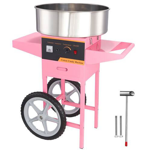 SucceBuy Electric Cotton Candy Machine with Cart 1000W Comme