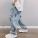 Pants 2024 Baggy Wide Sreetwear Cargo Jeans men Leg Spring