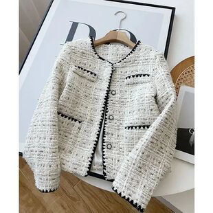 Spring Autumn Jacket Design Fashion Sweet Tweed Blazers Wome